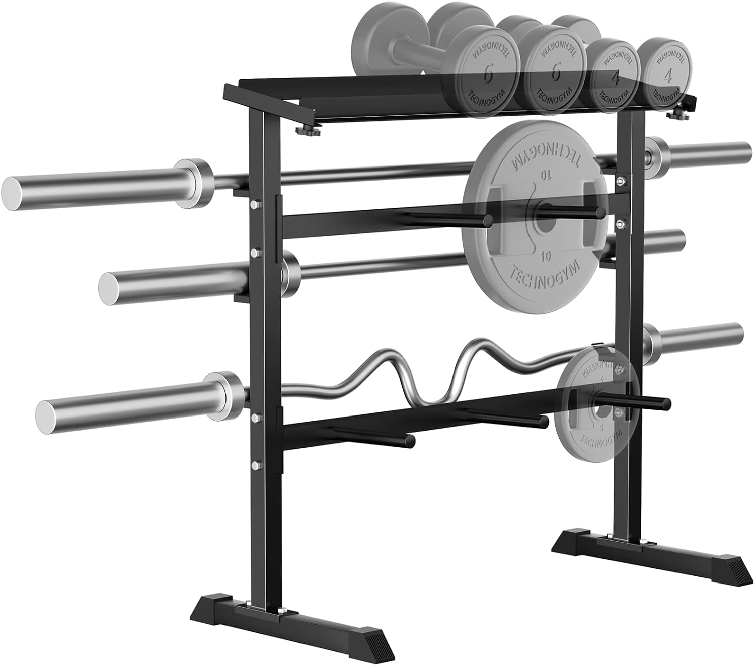 Home Gym Training - Homegym Krachttraining Gewichtsopbergrek - Metaal, Zwart,
