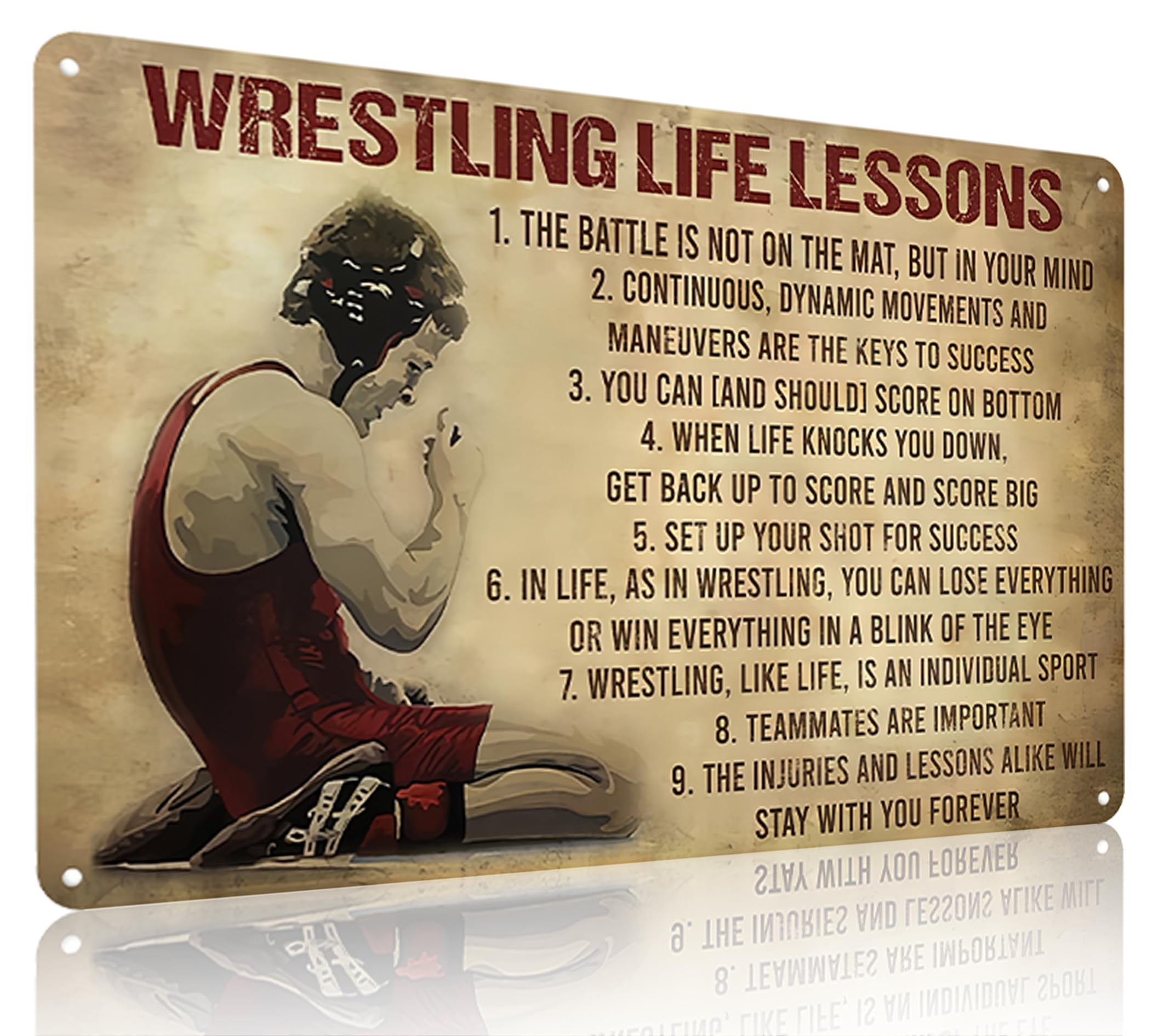Home Gym Quotes - Motiverende Worstel- quotebord - Worstellevenslessen Retro