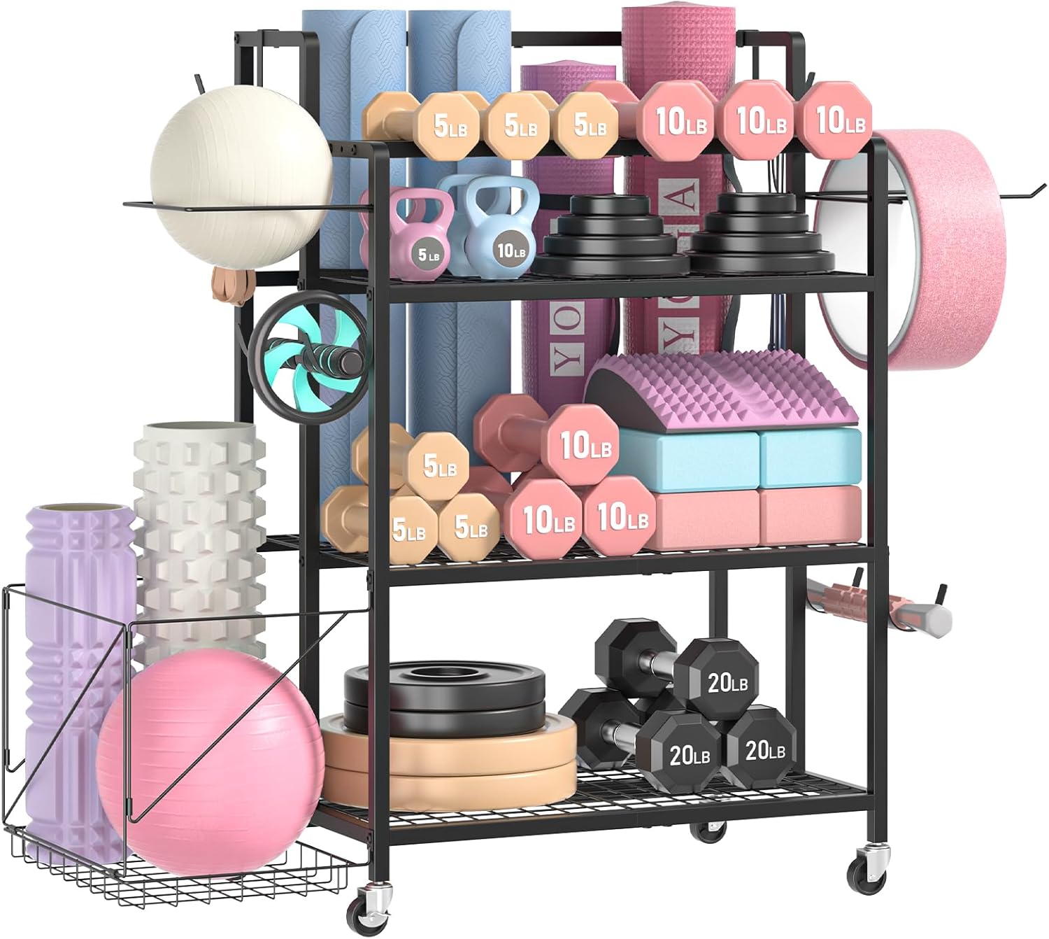 Home Gym Training - Opbergruimte voor thuisgym, geen materiaal gespecificeerd,