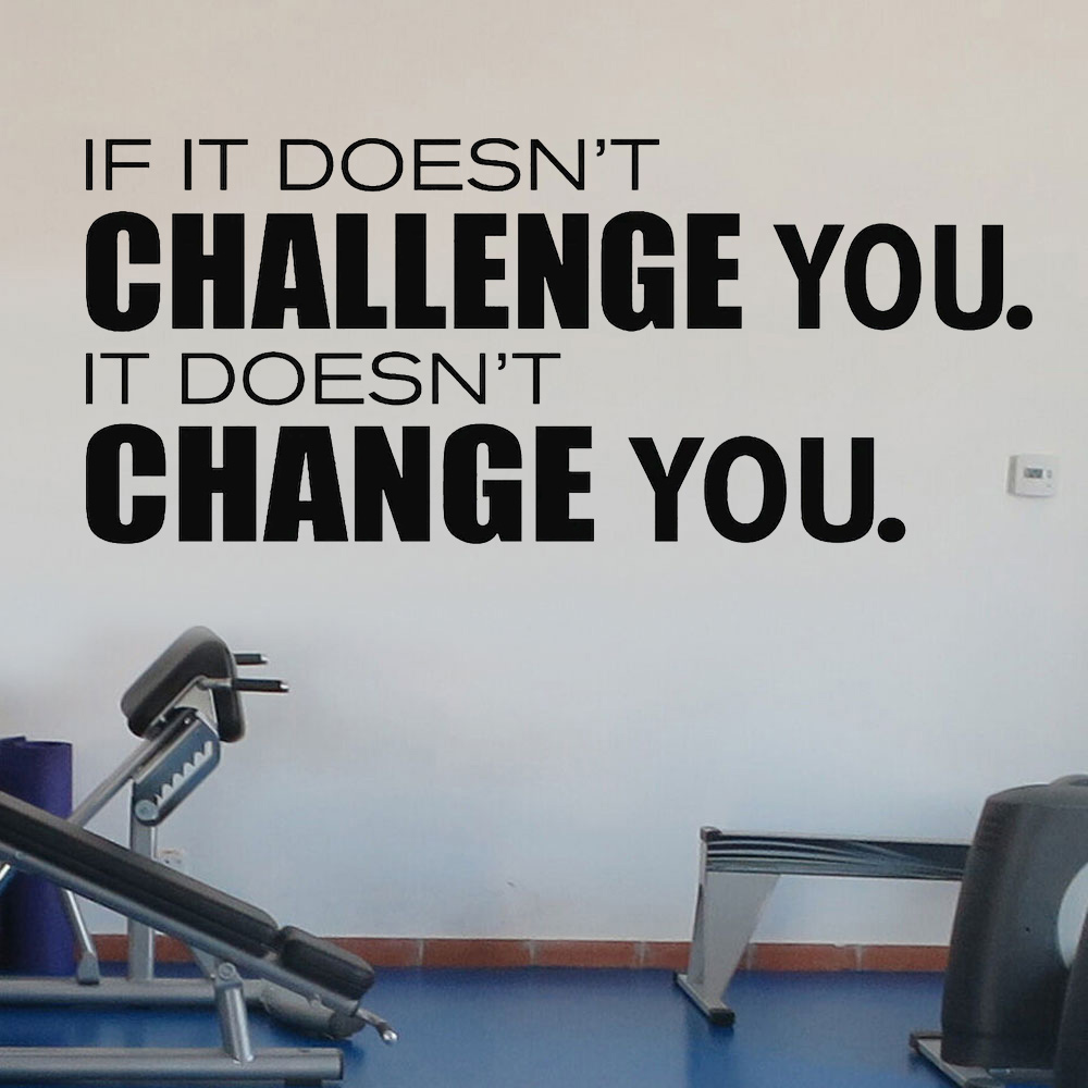 Home Gym Quotes - Niet Uitdaging U Niet Verandert U