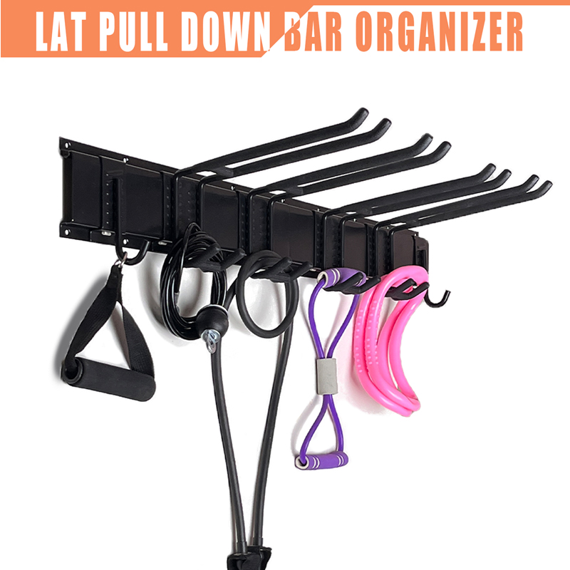 Home Gym Rack With Cables - Wandgemonteerd opbergrek voor gymaccessoires - Stevige