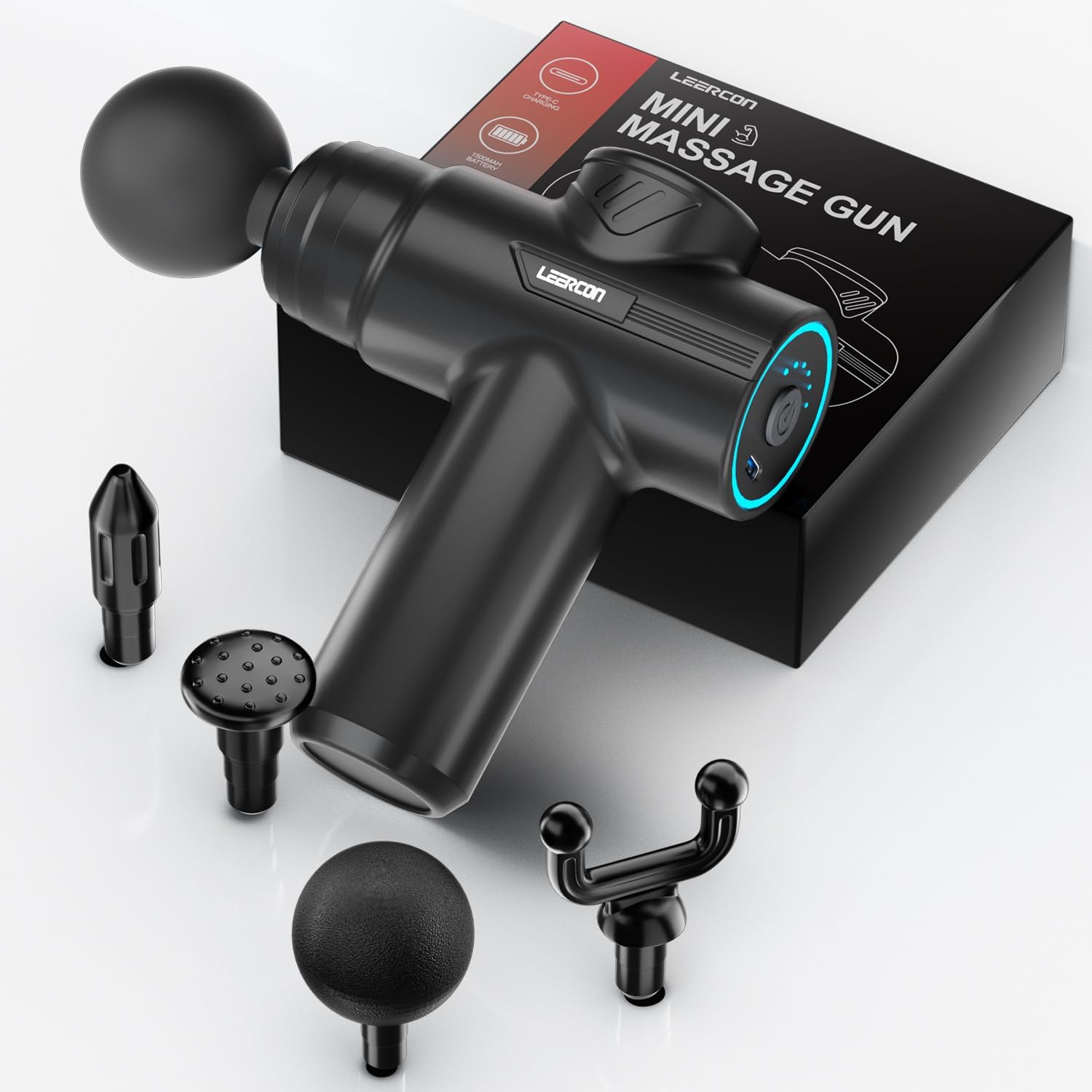 Home Gym Electric Machine - LEERCON Mini Massage Gun, 6 Snelheden