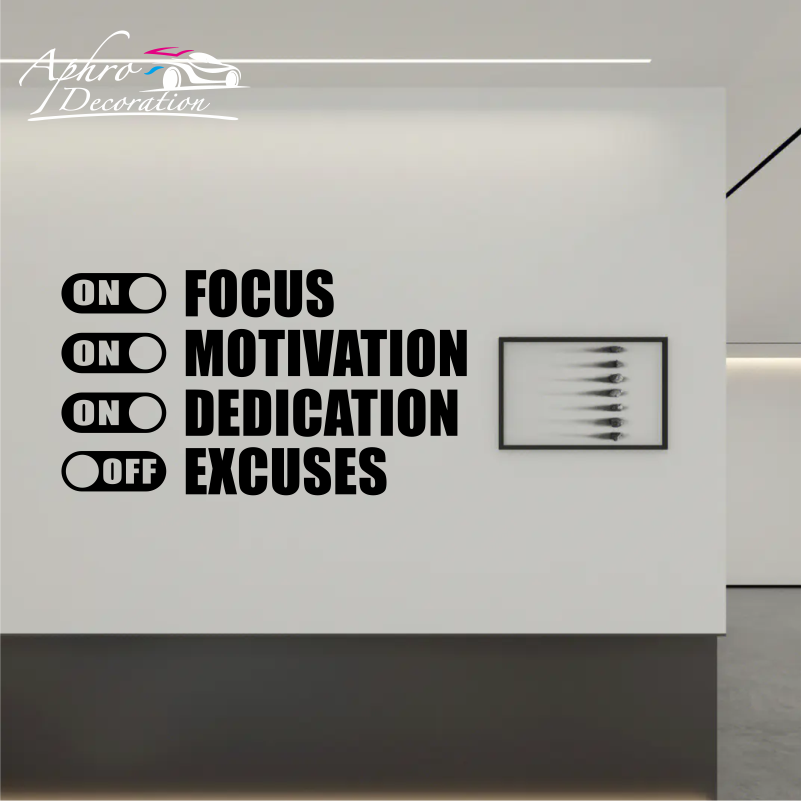 Home Gym Quotes - Focus op motivatie, geen excuses, fitness