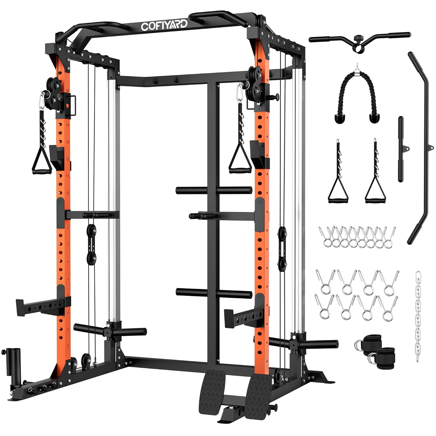 Home Gym Rack With Cables - Power Cage, Power Rack met Dubbel