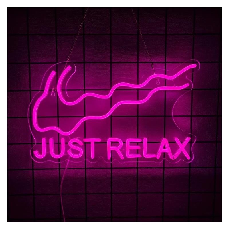Home Gym Yoga Room - Just Relax Neon Sign Light voor