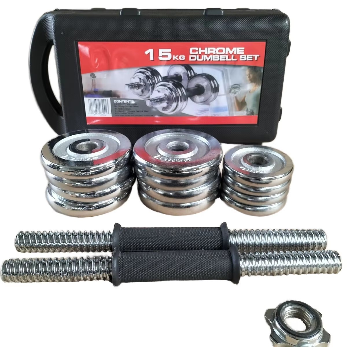 Home Gym Dumbbell Set - Elektrolytisch verzinkte, demonteerbare en combineerbare dumbbells,