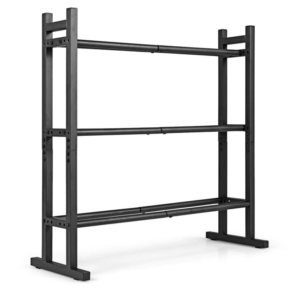 Home Gym Training - Zware 3-laags dumbbellrek, poedercoating stalen gewichtsopbergstandaard
