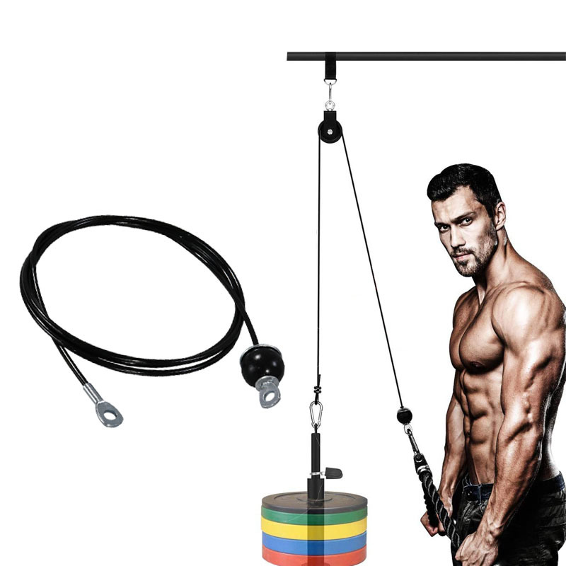 Home Gym Lat Pulldown Machine - Zwaarbelastbaar gym kabeltrek systeem, stalen draadkabel