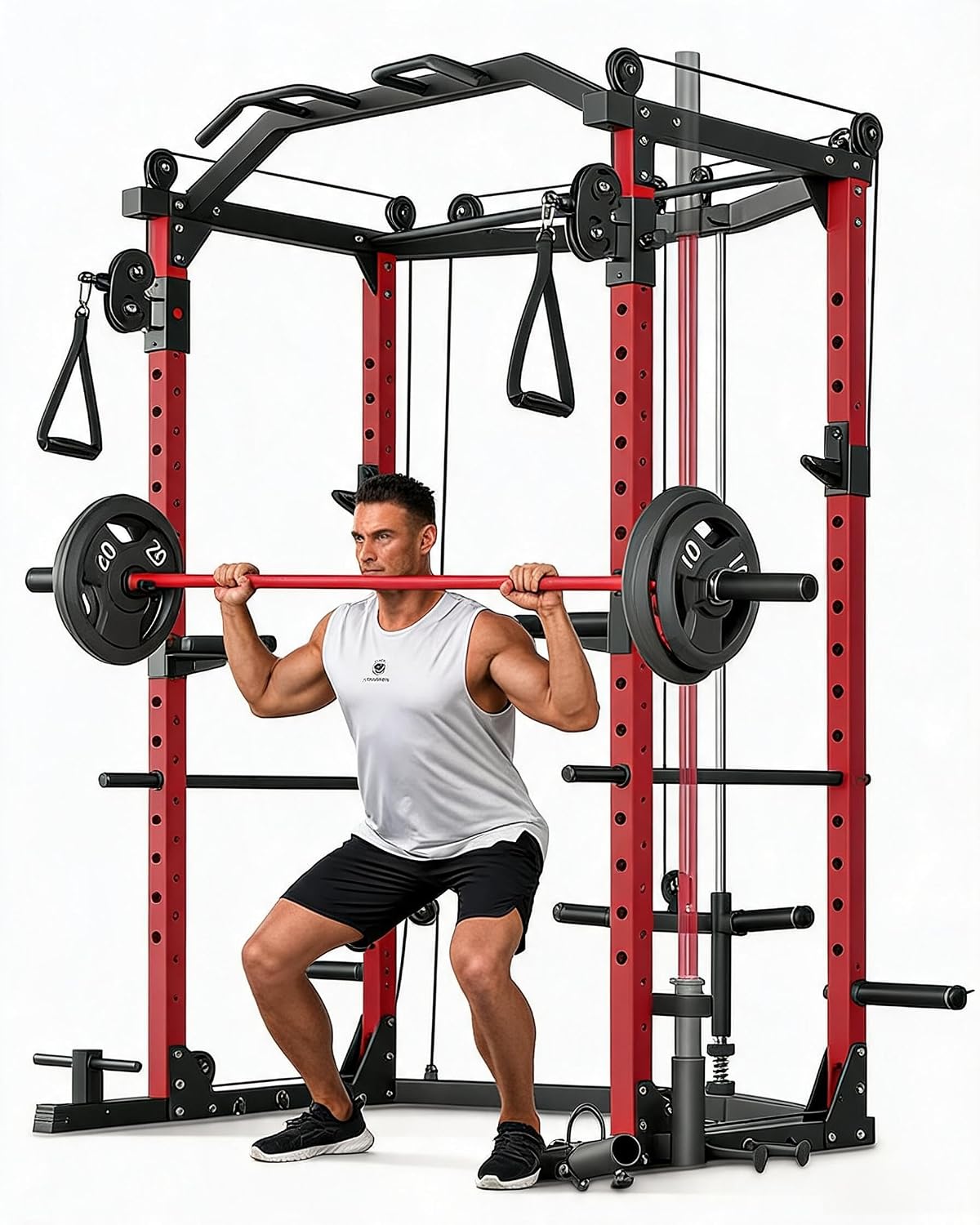 Home Gym Rack With Cables - Power Cage, multifunctionele power racks voor