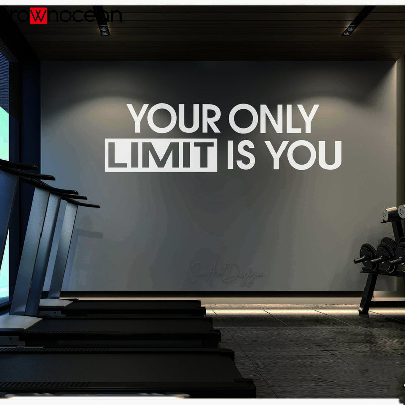 Home Gym Quotes - Uw Alleen Limiet Is U-Muurtattoo Sticker