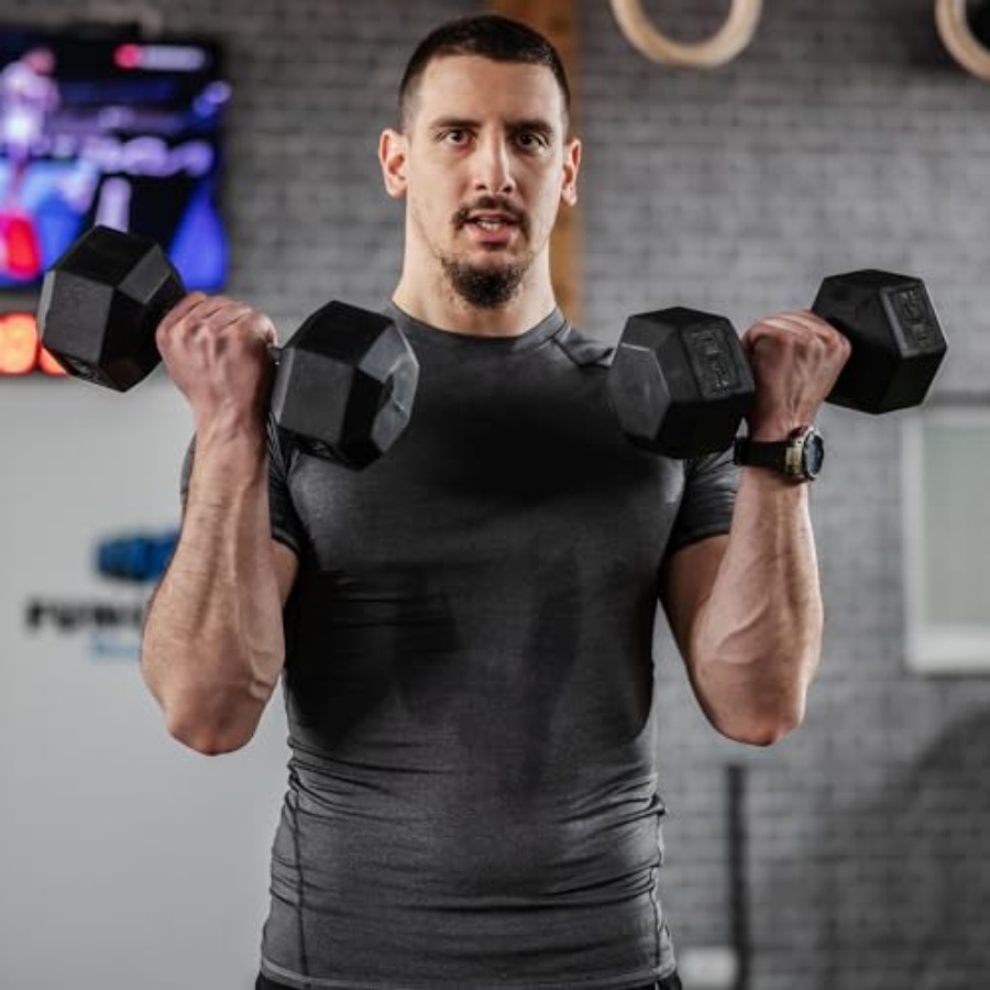 40lbs/45lbs/50lbs Rubber Dumbb - Home Gym Dumbbell Set recensie en prijs