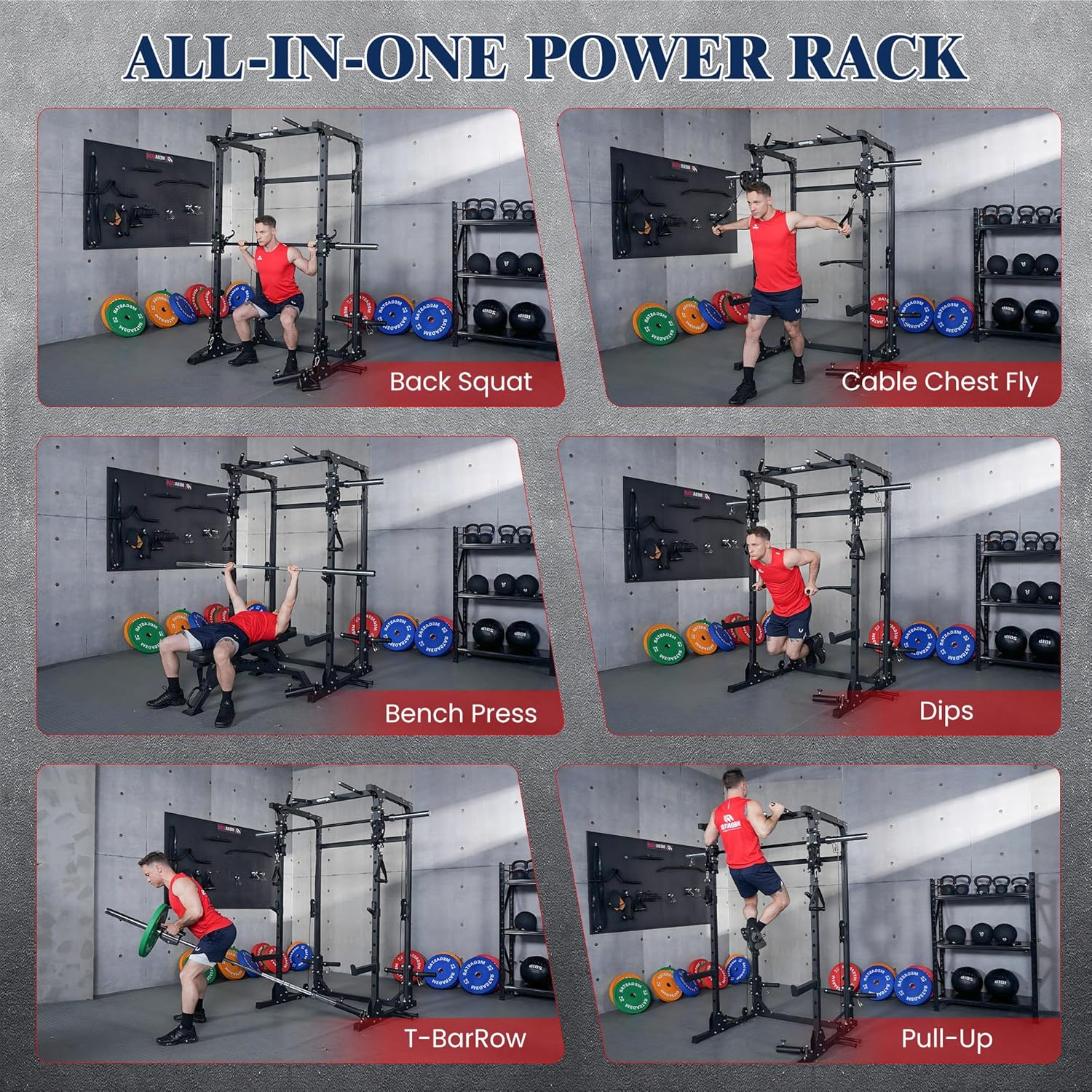 Smith Machine, 5-in-1 Heavy-Du - Home Gym Rack With Cables recensie en prijs