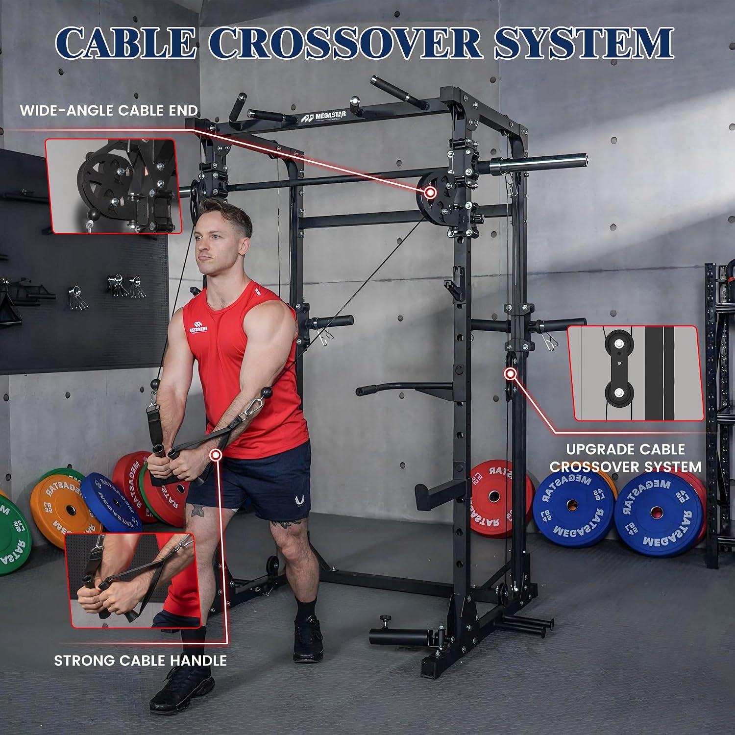 Smith Machine, 5-in-1 Heavy-Du - Home Gym Rack With Cables recensie en prijs