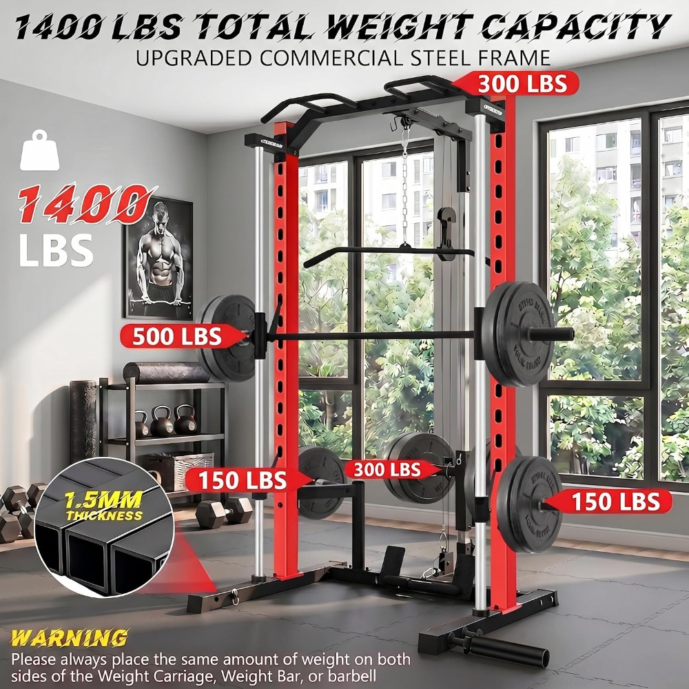 All-in-one Smith Machine Power - Home Gym Lat Pulldown Machine recensie en prijs