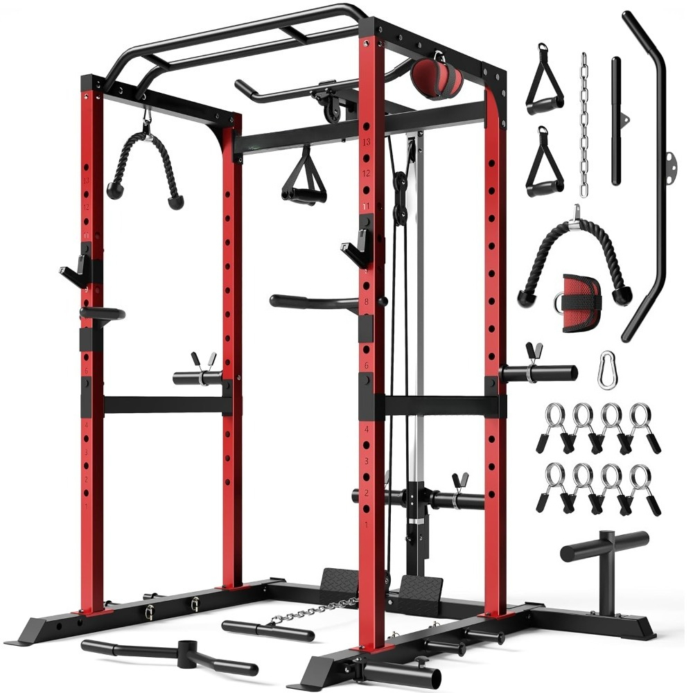 2000LBS Multifunctionele Squat - Home Gym Rack With Cables recensie en prijs