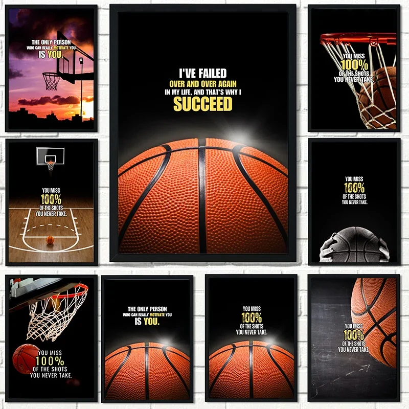 Basketbal inspirerende quote c - Home Gym Quotes recensie en prijs