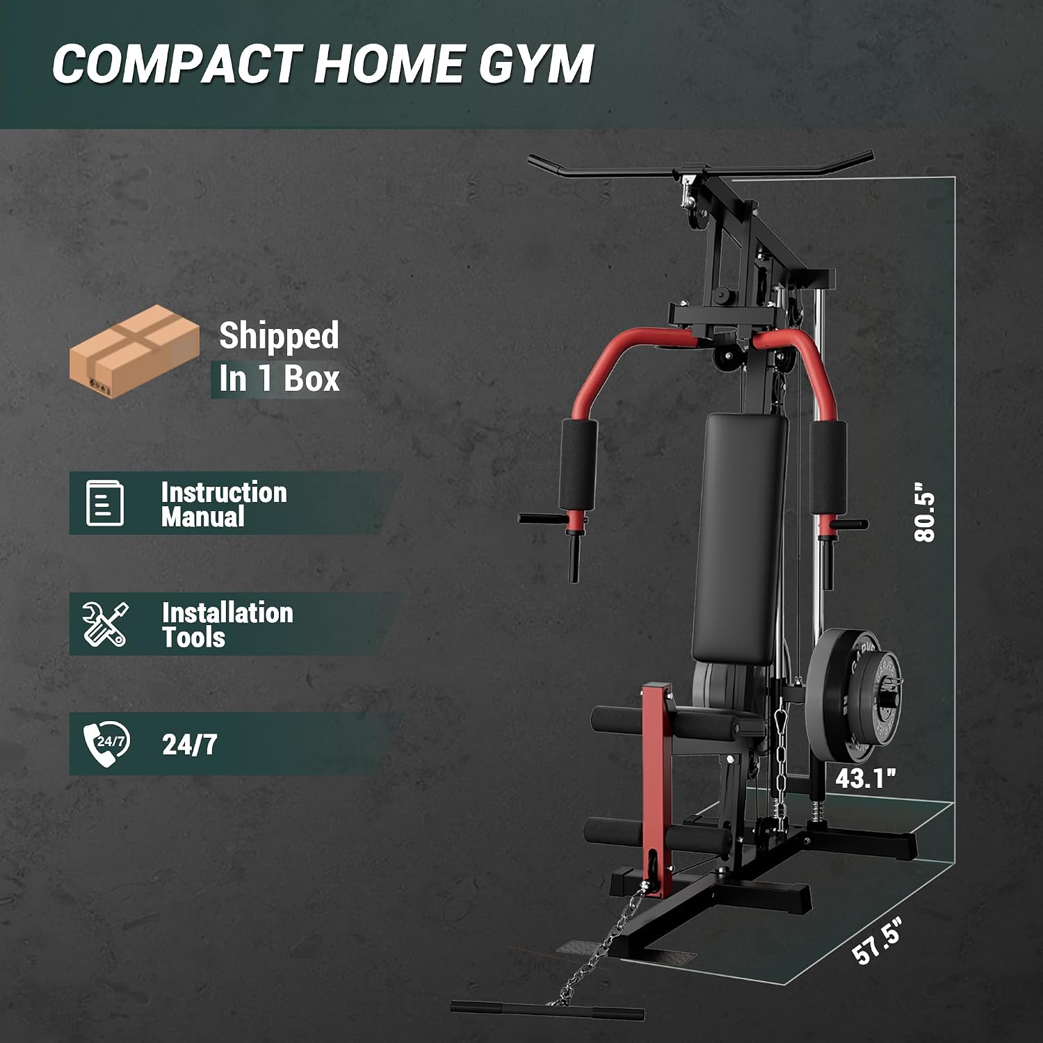 Volledige Home Gym Machine met - Home Gym Lat Pulldown Machine recensie en prijs