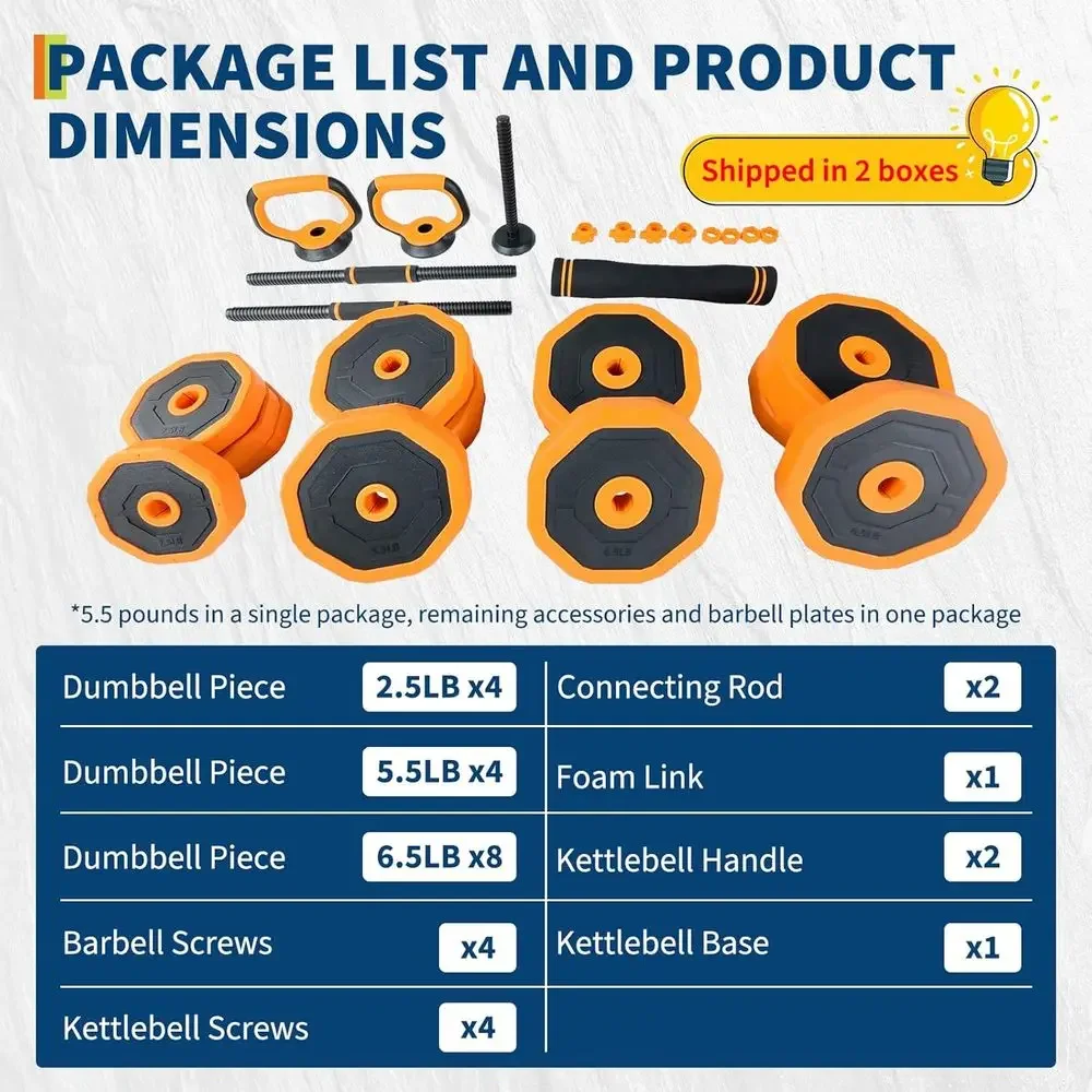 44/66/88 LBS 4-in-1 verstelbar - Home Gym Dumbbell Set recensie en prijs
