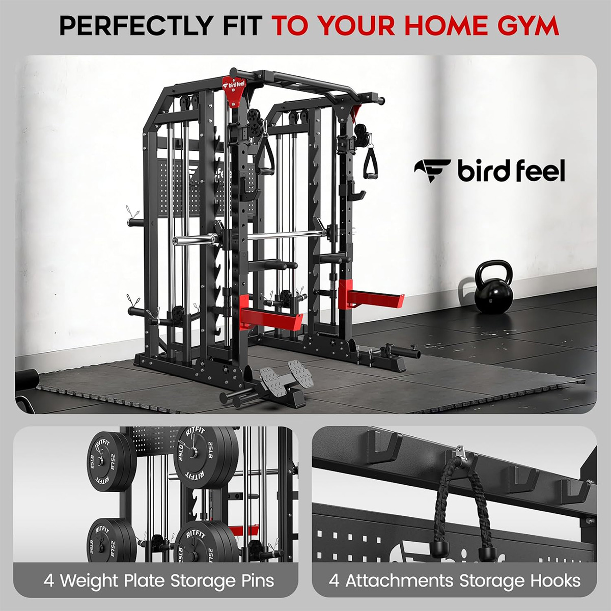 Pooboo Power Cage Multifunctio - Home Gym Rack With Cables recensie en prijs