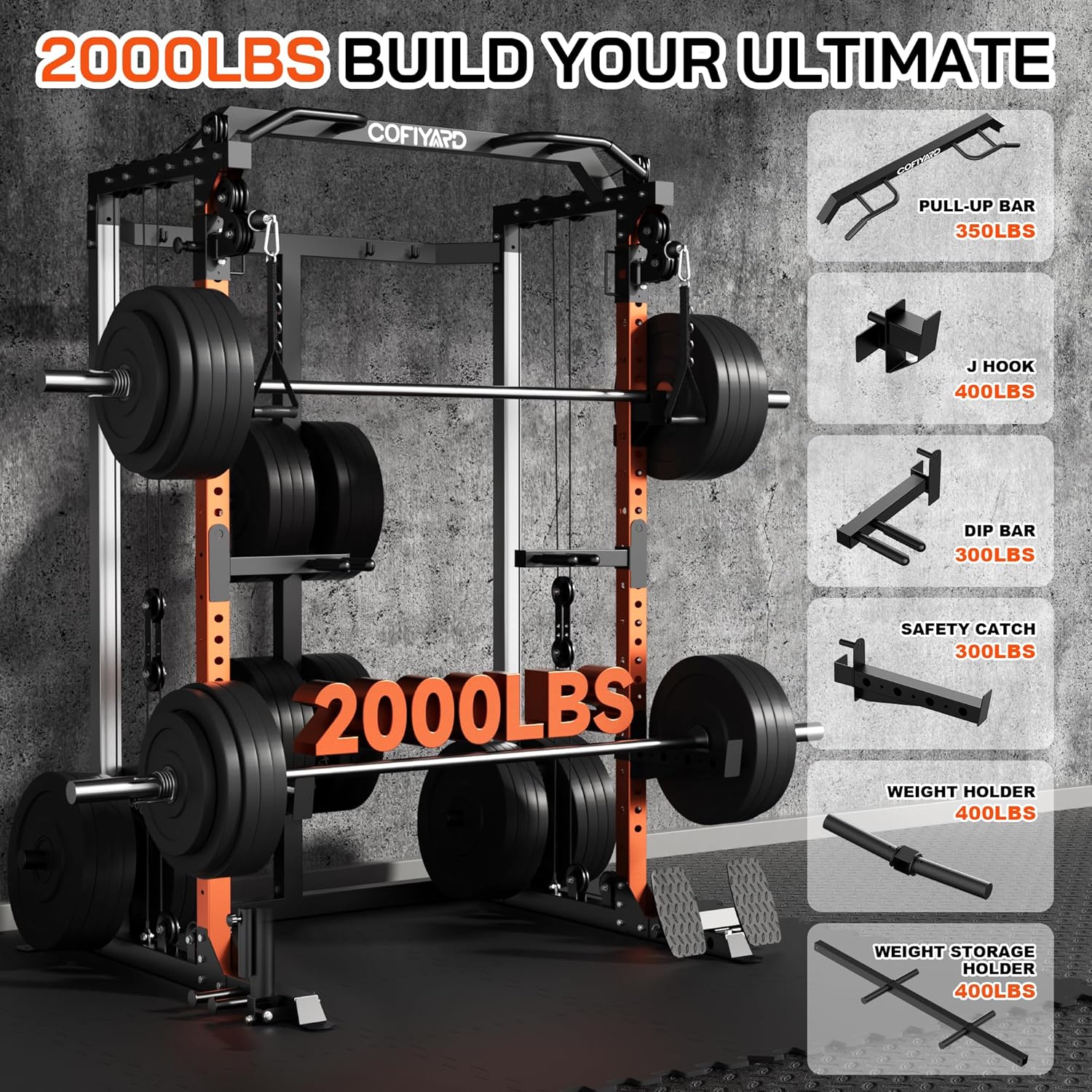 Power Cage, Power Rack met Dub - Home Gym Rack With Cables recensie en prijs