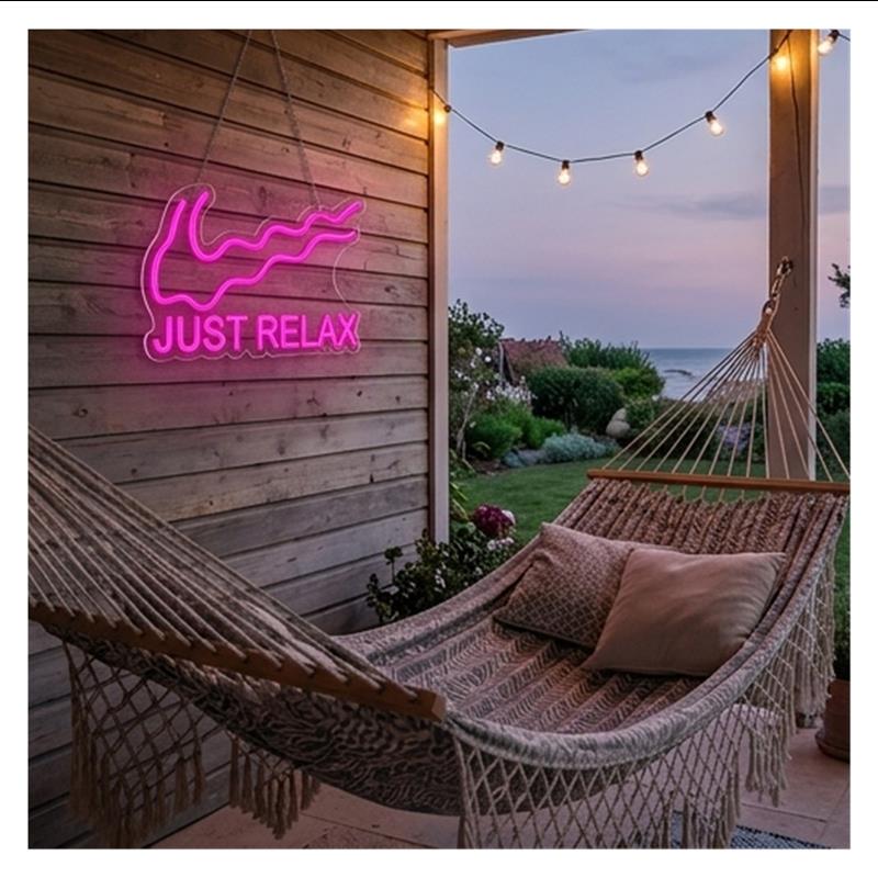 Just Relax Neon Sign Light voo - Home Gym Yoga Room recensie en prijs