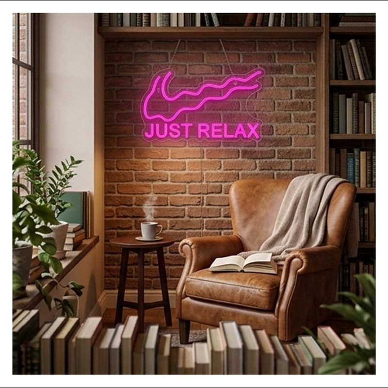 Just Relax Neon Sign Light voo - Home Gym Yoga Room recensie en prijs
