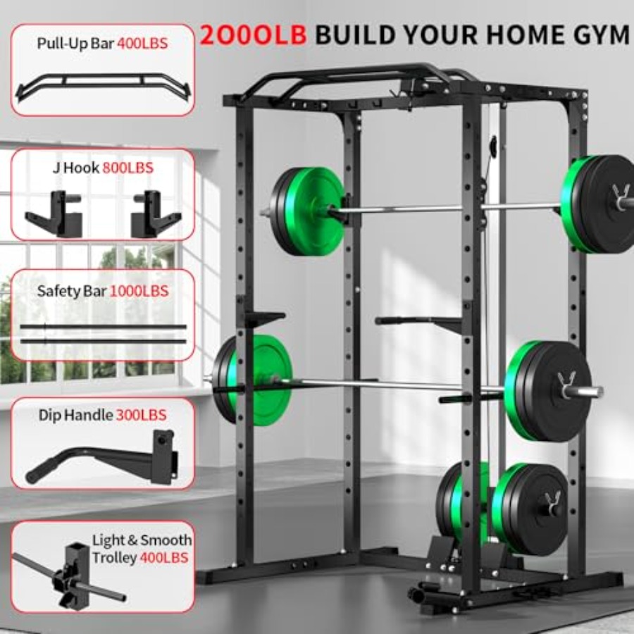 Homegym power rack met LAT pul - Home Gym Multifunctional recensie en prijs