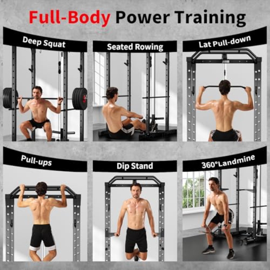 Homegym power rack met LAT pul - Home Gym Multifunctional recensie en prijs