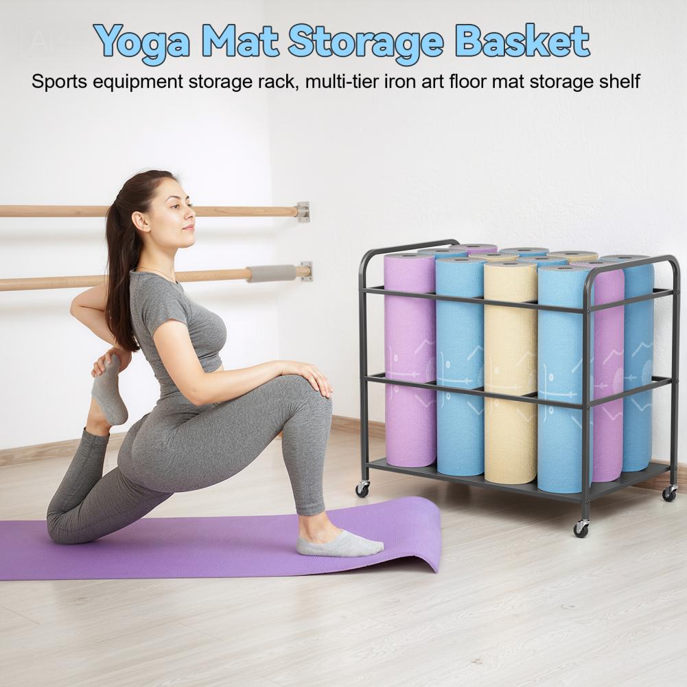 Yogamat opbergrek met wielen,  - Home Gym Yoga Room recensie en prijs