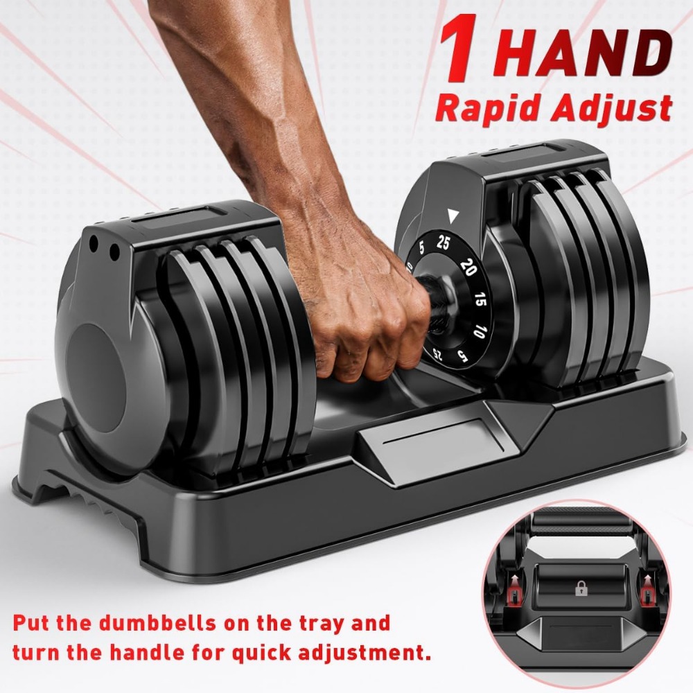Verstelbare Dumbbell Set, 50 l - Home Gym Dumbbell Set recensie en prijs