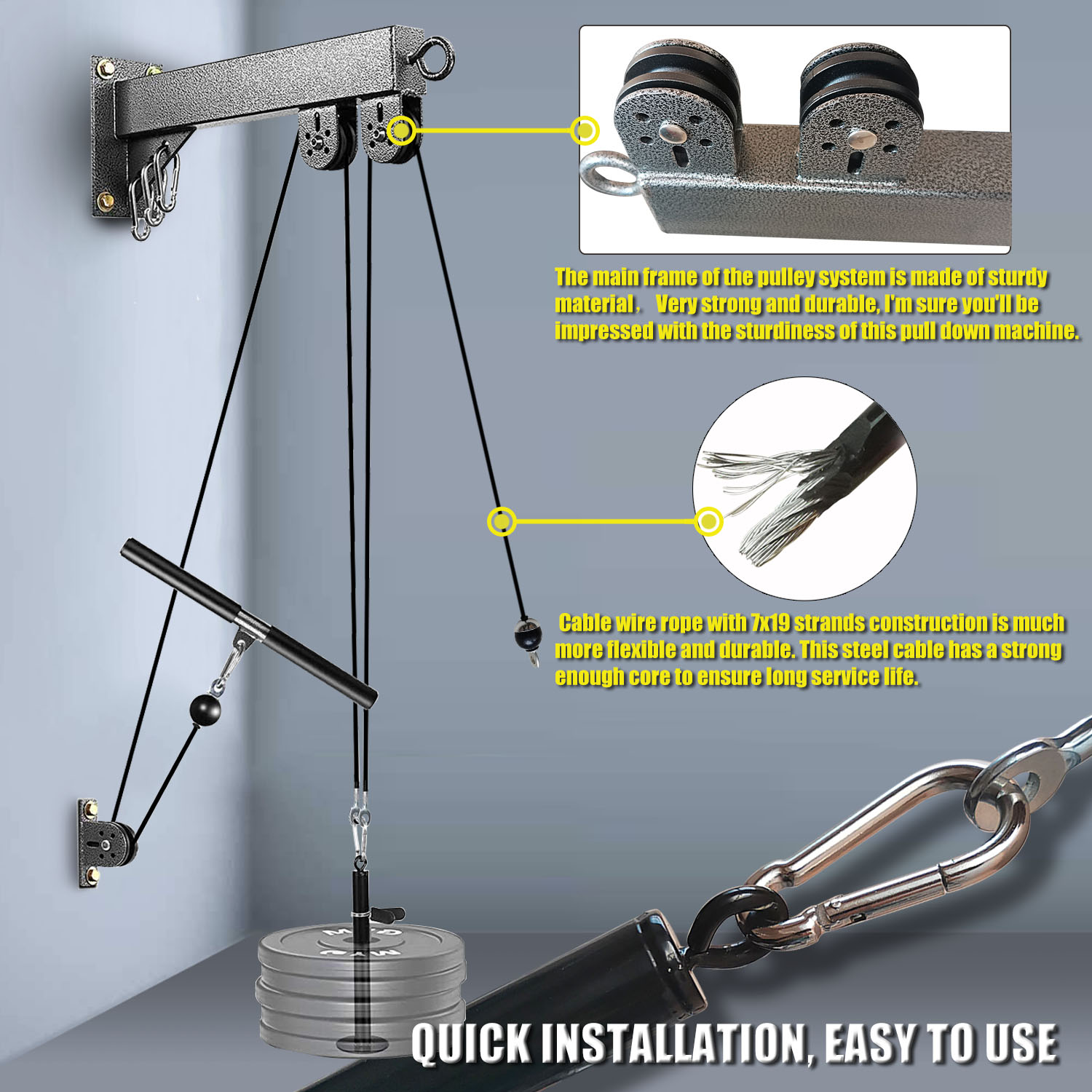 Fitness wandgemonteerd katrols - Lat Pulldown Cable recensie en prijs