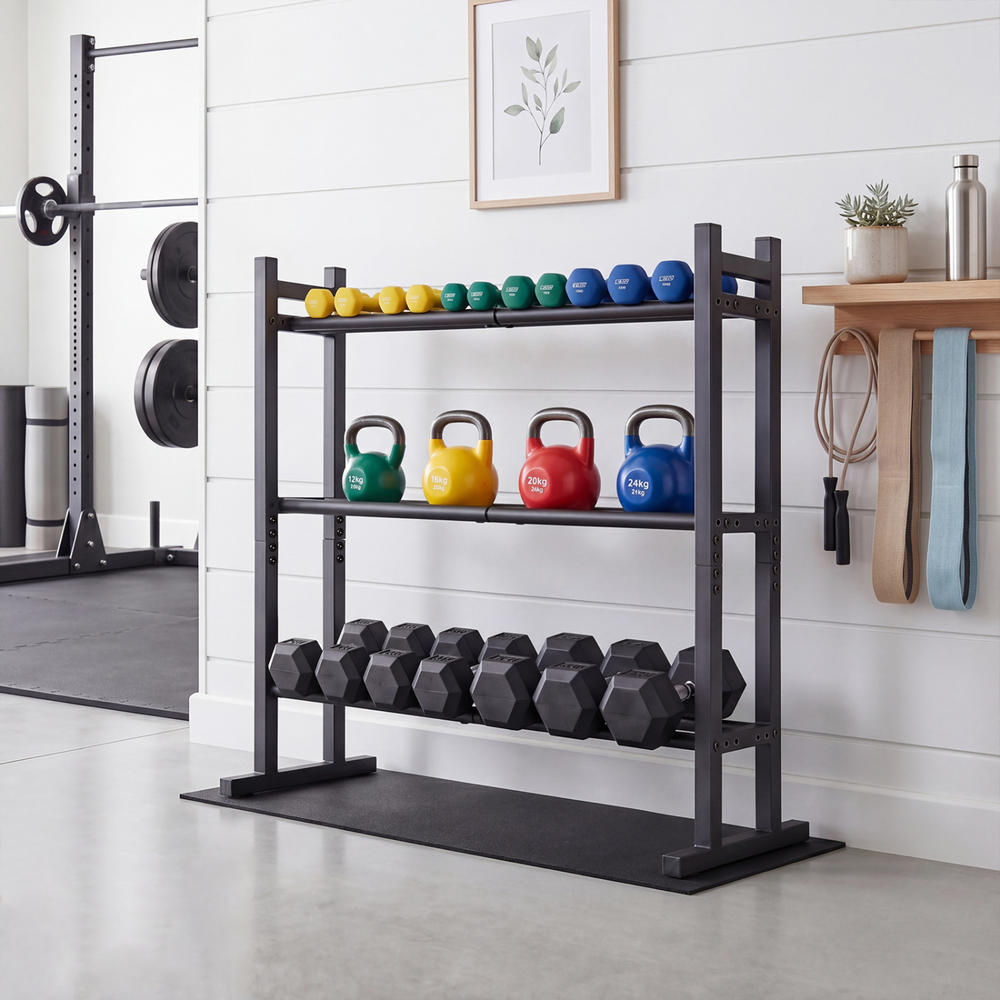 Zware 3-laags dumbbellrek, poe - Home Gym Training recensie en prijs