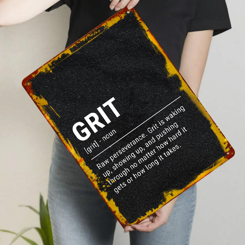 Grit Definition Metal Wall Art - Home Gym Quotes recensie en prijs