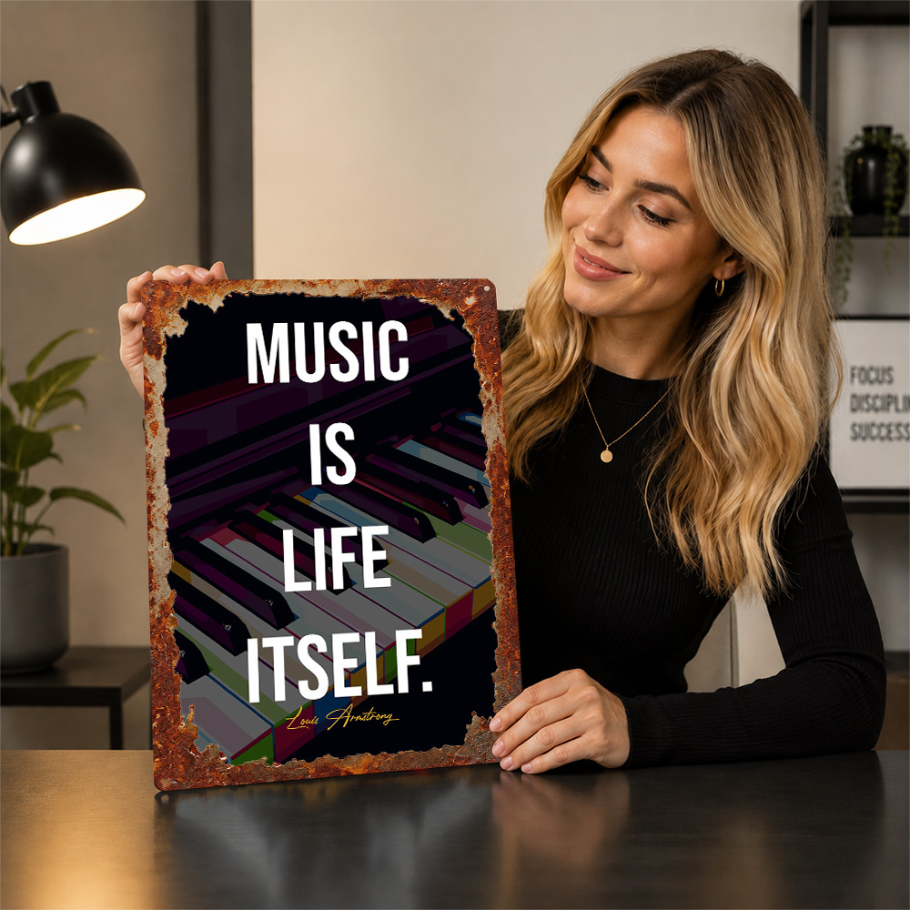 Piano Quotes Metal Poster Quot - Home Gym Quotes recensie en prijs