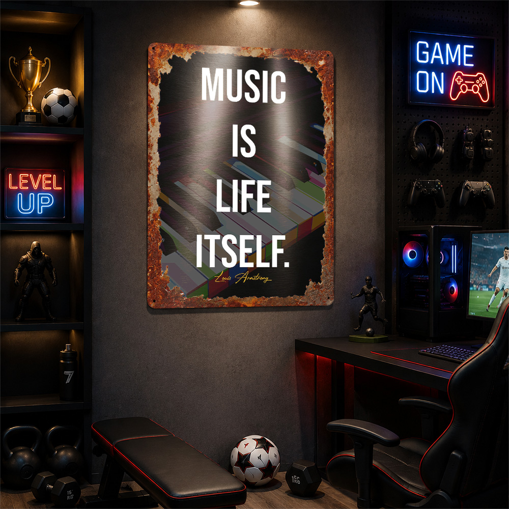 Piano Quotes Metal Poster Quot - Home Gym Quotes recensie en prijs