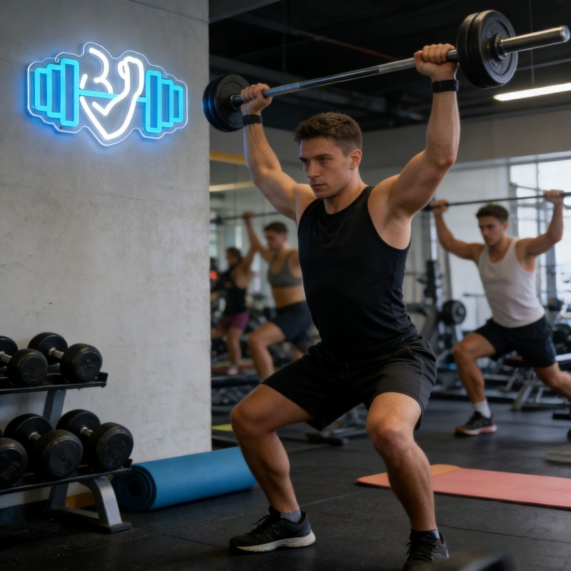 Biceps Dumbbell Neon Sign LED  - Home Gym Quotes recensie en prijs